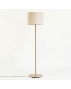 Aspen Dell Floor Lamp With A Plain Fabric Shade - Beige (synthetic illustration; no displayed measurements)