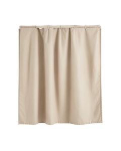 Juniper Bridge Shower Curtain Hanging Flat From A Plain Rod - Beige (synthetic illustration; no displayed measurements)