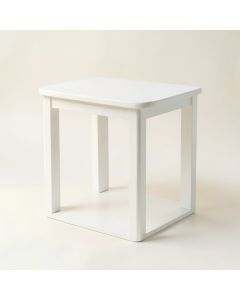 Lake Bridge Compact Balcony Table - White (synthetic illustration; no displayed measurements)