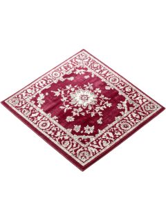 Fleisher Border Hand-Tufted Wool Magenta/White Area Rug (synthetic illustration; no displayed measurements)