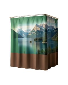 National Parks Home Canadian Rocky Mountain Range On Edith Cavell Lake Pastoral Image Shower Curtain