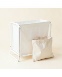 Summit Branch Laundry Sorting Station With Plain Removable Bags - White (synthetic illustration; no displayed measurements)