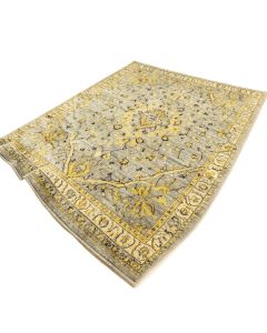 Hillsby Oriental Blue/Yellow/Gray Area Rug