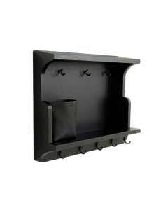 Wren Arc Wall-Mounted Entryway Organizer Shelf - Black (synthetic illustration; no displayed measurements)