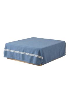 Stone Brook Flat Bed Sheet - Blue (synthetic illustration; no displayed measurements)