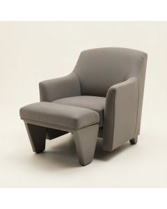 Single Sleeper Chair With Ottoman (synthetic illustration; no displayed measurements)