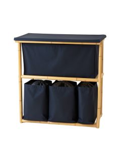 Brook Dell Laundry Sorting Station With Plain Removable Bags - Navy (synthetic illustration; no displayed measurements)