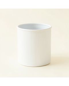 Ridge Crest Empty Candle Holder - White (synthetic illustration; no displayed measurements)