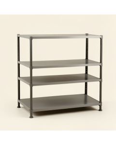 Ronni 25.4 '' H X 47.24 '' W X 11.6 '' D 4-Tier Multipurpose Wide Shelving Unit (synthetic illustration; no displayed measurements)