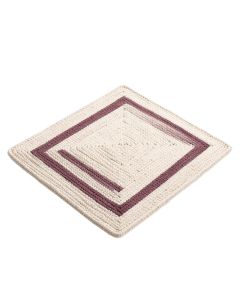 Hand Knotted Wool Plum/Ivory Rug (synthetic illustration; no displayed measurements)