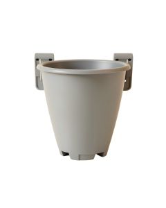 Alder Bend Empty Railing Planter With Integral Brackets - Gray (synthetic illustration; no displayed measurements)