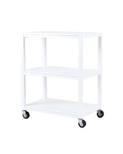 Dune Bridge Empty Rolling Workshop Cart - White (synthetic illustration; no displayed measurements)