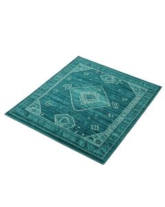 Azaiah Moroccan Geometric Textured Weave Teal Indoor/Outdoor Area Rug (synthetic illustration; no displayed measurements)