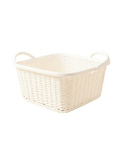 Ash Bridge Empty Storage Basket - White