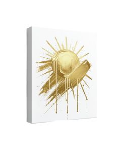 Abstract Strokes Sun And Rain Paint - Wrapped Canvas Graphic Art Print
