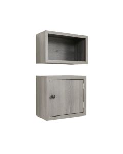 Holly Bluff Wall-Mounted Entry Cabinet - Gray