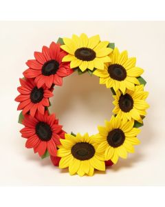 Sunflower 24 '' Pvc & Pe Blend Wreath (synthetic illustration; no displayed measurements)