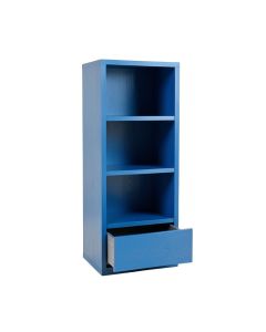Wren Crest Narrow Cubby Tower - Blue (synthetic illustration; no displayed measurements)