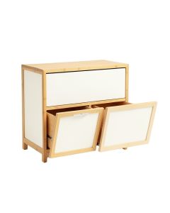 Holly Dale Freestanding Pull-Out Hamper Cabinet - White