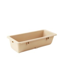 Maple Crest Empty Railing Planter With Integral Brackets - Beige