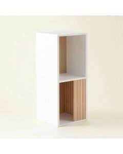 Elm Crossing Narrow Cubby Tower - White (synthetic illustration; no displayed measurements)