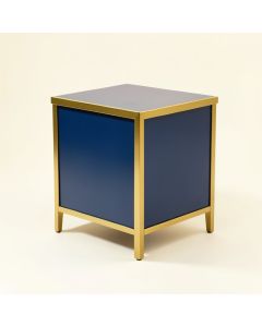 Hayti Nightstand In Blue/Gold (synthetic illustration; no displayed measurements)