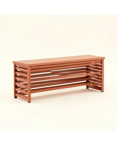 Briar Bluff Narrow Outdoor Storage Bench - Terracotta (synthetic illustration; no displayed measurements)