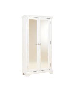Alcala Wood Floor Standing Double Door Jewelry Armoire With Mirror