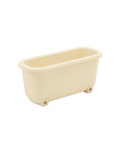 Oak Crest Empty Railing Planter With Integral Brackets - Ivory