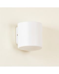 Meadow Arc Wall Sconce Mounted On A Plain Wall - White (synthetic illustration; no displayed measurements)