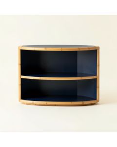 Cedar Bridge Low Bookcase - Navy (synthetic illustration; no displayed measurements)