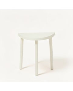 Vale Arc Compact Balcony Table - White (synthetic illustration; no displayed measurements)