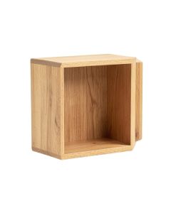 Ted 3 Piece Hexagon Oak Solid Wood Wall Shelf