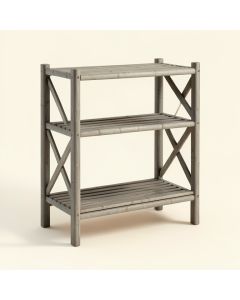 Pine Brook Empty Seed-Starting Shelving Unit Without Lights - Gray (synthetic illustration; no displayed measurements)