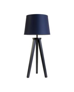 Brook Bend Floor Lamp With A Plain Fabric Shade - Navy (synthetic illustration; no displayed measurements)