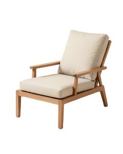 Twining Outdoor Lounge Chair With Cushion (synthetic illustration; no displayed measurements)