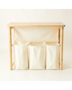 Alder Bend Laundry Sorting Station With Plain Removable Bags - Cream (synthetic illustration; no displayed measurements)