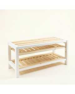 River Branch Shoe Storage Bench - White (synthetic illustration; no displayed measurements)