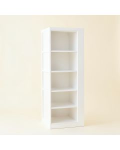 Alder Edge Narrow Cubby Tower - White (synthetic illustration; no displayed measurements)