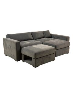 Hao 78.8 '' Wide Microfiber/Microsuede Reversible Sofa & Chaise With Ottoman (synthetic illustration; no displayed measurements)
