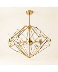Avoca Shaded Geometric Chandelier (synthetic illustration; no displayed measurements)