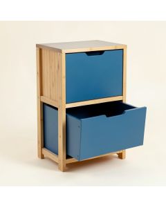 Slate Bridge Freestanding Pull-Out Hamper Cabinet - Blue (synthetic illustration; no displayed measurements)