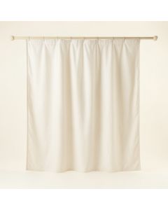 Ash Brook Shower Curtain Hanging Flat From A Plain Rod - Cream (synthetic illustration; no displayed measurements)