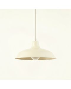 Dawn Bend Pendant Light Suspended From One Plain Cable - Ivory (synthetic illustration; no displayed measurements)
