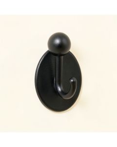Heath Crest Wall-Mounted Robe Hook - Black (synthetic illustration; no displayed measurements)