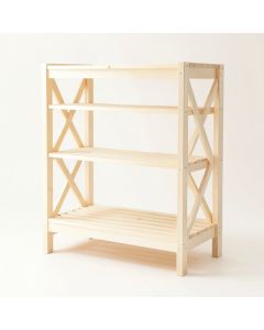 River Arc Empty Seed-Starting Shelving Unit Without Lights - Ivory (synthetic illustration; no displayed measurements)