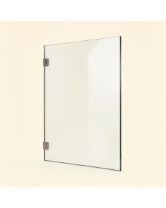 French Monture Noir 30 '' W X 78 '' H Frameless Fixed Glass Panel (synthetic illustration; no displayed measurements)