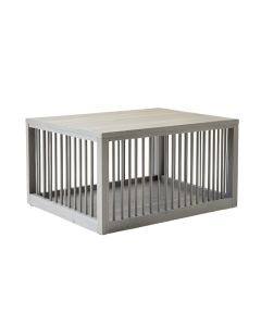 Wren Bridge Empty Furniture-Style Pet Crate - Gray