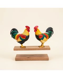 4 Piece Rooster Shelf Sitter Figurine Set (synthetic illustration; no displayed measurements)