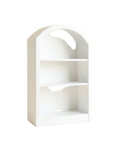 Ridge Arc Freestanding Bookcase - White (synthetic illustration; no displayed measurements)
